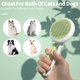 thumbnail image 5 of Cepillo para perros y gatos, cepillo autolimpiante para pelo de mascotas, fácil de usar para eliminar el pelo muerto y la capa interna con un solo clic, cepillo de aseo para perros y gatos de pelo cor, 5 of 5