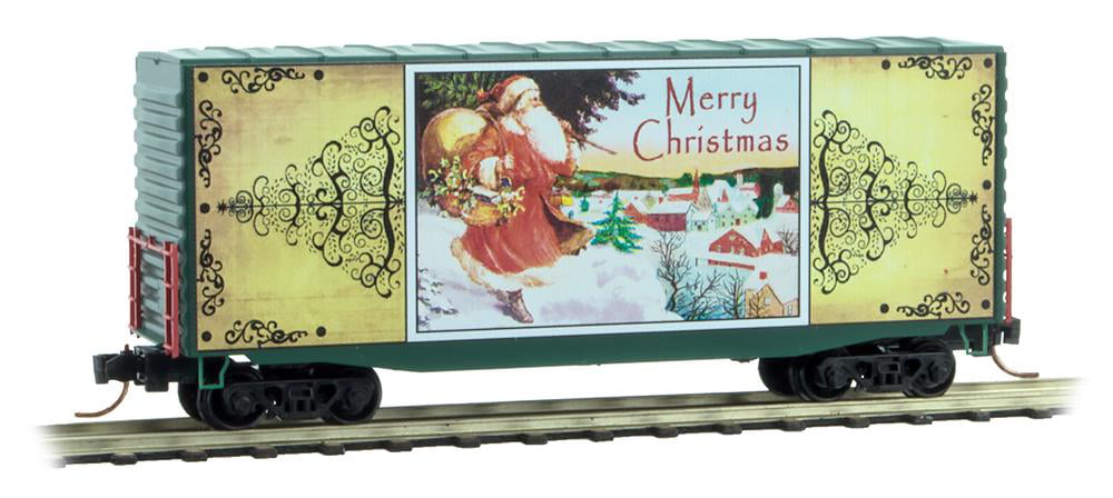 Micro-Trains MTL N-Scale 40ft Box Car Christmas Postcards 2016 Jolly Christmas 