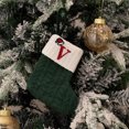 thumbnail image 1 of Christmas ornaments letter knitted socks Embroidered puppy footprint stockings snowflake Gift bag Alphabet design Xmas decor, 1 of 5
