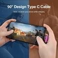 thumbnail image 6 of USB C Cable,USB a to USB C Cable 6ft 3Pack FiveBox Nylon Braided Right Angle Fast USB C Charging Cord Type C Charger Cord for Samsung,Black Rose, 6 of 7