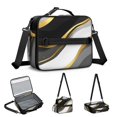 thumbnail image 5 of Black and Gold Marble Pattern Insulated Lunch Bag with Shoulder Strap and Bottle Holder,Bento School Lunch Bag Box,11x9.5x3.5 Inches, 5 of 5