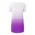 thumbnail image 5 of Ltctricy T Shirts for Women Trendy Short Sleeve V Neck High Low Hem Gradient Flowy Tunic Tops Casual Loose Tee Blouses, 5 of 5