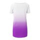thumbnail image 5 of Mujeres de Manga Larga Superior, Estampado Corto Delantero Larga Espalda Raglan Cuello en V Camiseta de Manga Corta, Casual, 5 of 9