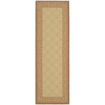 Safavieh Courtyard Gaus Oriental Indoor/Outdoor Runner Rug, Natural/Terracotta, 2'3" x 6'7"