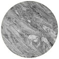 thumbnail image 2 of HomeRoots 579687 8 ft. Round Abstract Washable Indoor & Outdoor Area Rug, Gray, Silver & Charcoal, 2 of 5