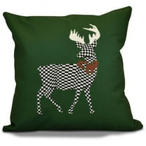 Simply Daisy Merry Deer Animal Print Outdoor Pillow