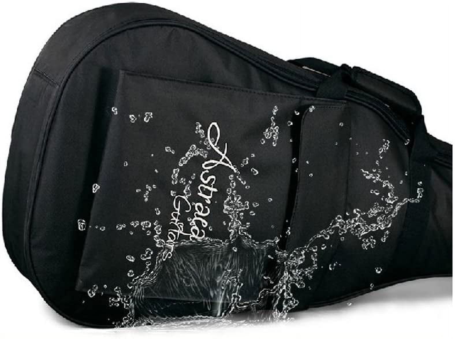 SHANNA 40 41 Inch Acoustic Guitar Bag Waterproof Thicken Padded Bag Advanced Guitar Case with Double Strap and Outer Pockets (Black)