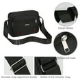 thumbnail image 6 of chaungfeng Lightweight Crossbody Sling Bag for Men, 9.8” Tablet Travel Satchel Shoulder Side Bag Casual Chest Pack for Hiking Camping Work, Multi Pocket Black, 6 of 6