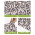 thumbnail image 4 of Purple Floral Bar Stool Covers Set of 4, Spring Plants Flowers Vintage Rustic Stretch Washable Bar Chair Covers with Backs, Removable Pub Counter Height Chair Cover for Kitchen Dining Room Cafe, 4 of 7