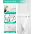 thumbnail image 3 of No Hook Shower Curtain with Snap in Liner, Eucalyptus Leaves Summer Plant Watercolor Hotel Shower Curtains for Bathroom, Washable Shower Curtain Liner Set with Mesh Top Window, 72"x72", 3 of 6