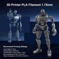 thumbnail image 5 of PLA 3D Printer Filament Bundle 8 Spools, 250g Each (2kg Total) 1.75mm Multicolor: Black, White, Grey, Red, Blue, Orange, Green, Transparent, Individually Vacuum Packed, 5 of 10