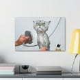 thumbnail image 6 of Funny Wet Cat Bath Canvas Wall Art for Home Decor Ready-to-Hang, 6 of 18