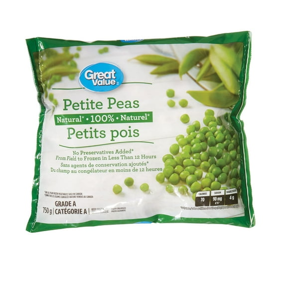 Petits pois Great Value 750 g