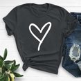 thumbnail image 2 of BLVB Women Valentine's Day Shirts Cute Heart Graphic T-Shirt Printed Casual Short Sleeve Crewneck Tee Top Blouse, 2 of 3