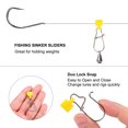 thumbnail image 5 of Uxcell Fishing Line Sinker Slider, with Duo Lock Snap Sinker Slider Weight Connector 6# Yellow 30Pcs, 5 of 6
