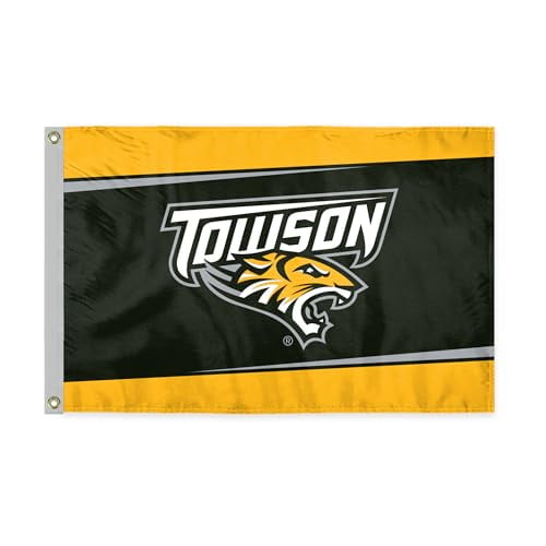 A.G.A.S Towson University Flag 12 x 18 inch NCAA TU Tigers Polyester Flag W Grommets