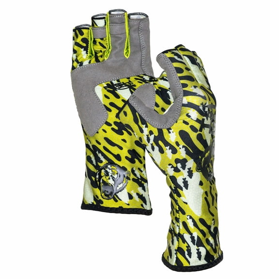 Fish Monkey Half Finger Guide Glove Schoolin Bass, Large Gloves