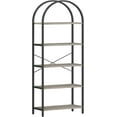 thumbnail image 1 of Bookcase 5-Tier Arched Metal Bookshelf – Tall Open Storage Rack for Bedroom, Living Room, Home and Office, 1 of 8