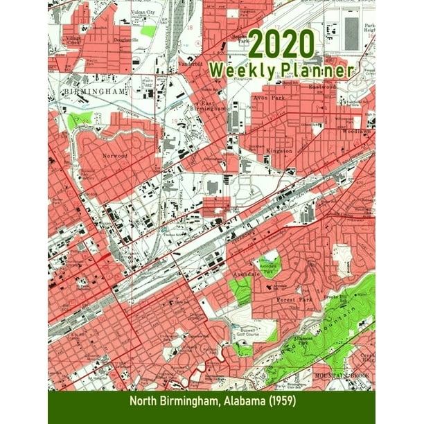 2020 Weekly Planner North Birmingham, Alabama (1959) Vintage Topo Map
