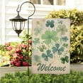 thumbnail image 3 of St. Patrick's Day Garden Flag Irish Holiday Outdoor Flag Welcome Clovers Spring Green Yard Flags 12.5''×18'' Burlap Vertical Double Sided House Flag for Home,Spring Holiday Decor, 3 of 4