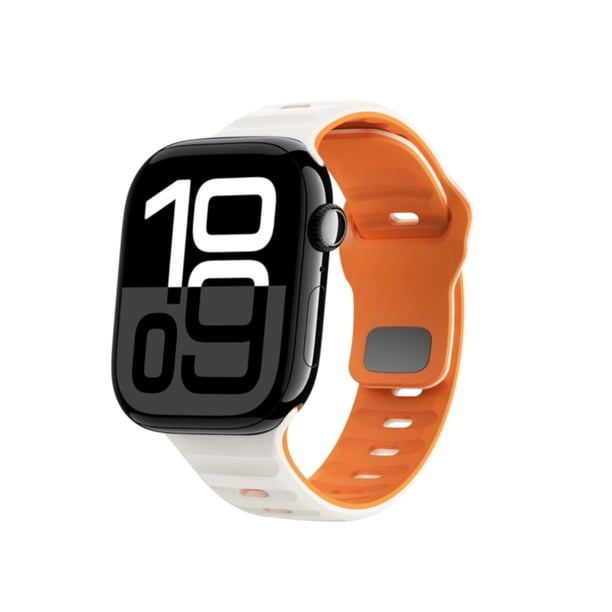 Correa de Silicona Deportiva para Apple Watch, Compatible con Todas las Series, Bicolor