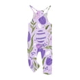thumbnail image 4 of FAHXNVB Girl's V Neck Sleeveless Jumpsuits Lovely Graphic Print Spaghetti Straps Long Pants Fashion Casual Rompers With Pockets 5-14 Years, 4 of 5