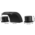 thumbnail image 3 of BWE 8 in. Widespread 2-Handle Bathroom Faucet With Led Light And Pop Up Drain in Matte Black, 3 of 13