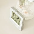 thumbnail image 5 of BrowQuartz High-definition Alarm Clock Portable Backlight Watch Table LED Clocks Thermometer Humidity Multifunction Desktop Clocks White, 5 of 6