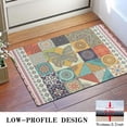 thumbnail image 3 of Botanical Floral Patchwork Non-Slip Entryway Door Mat,Boho Indoor Decor Durable Low Plush Door Mat,Washable Welcome Rug for Patio Hallway Home Decor 16x24 Inches, 3 of 6