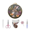 thumbnail image 2 of Easter Bunny Embroidery DIY Craft For Beginners With Pattern Thread And Needle, 2 of 5
