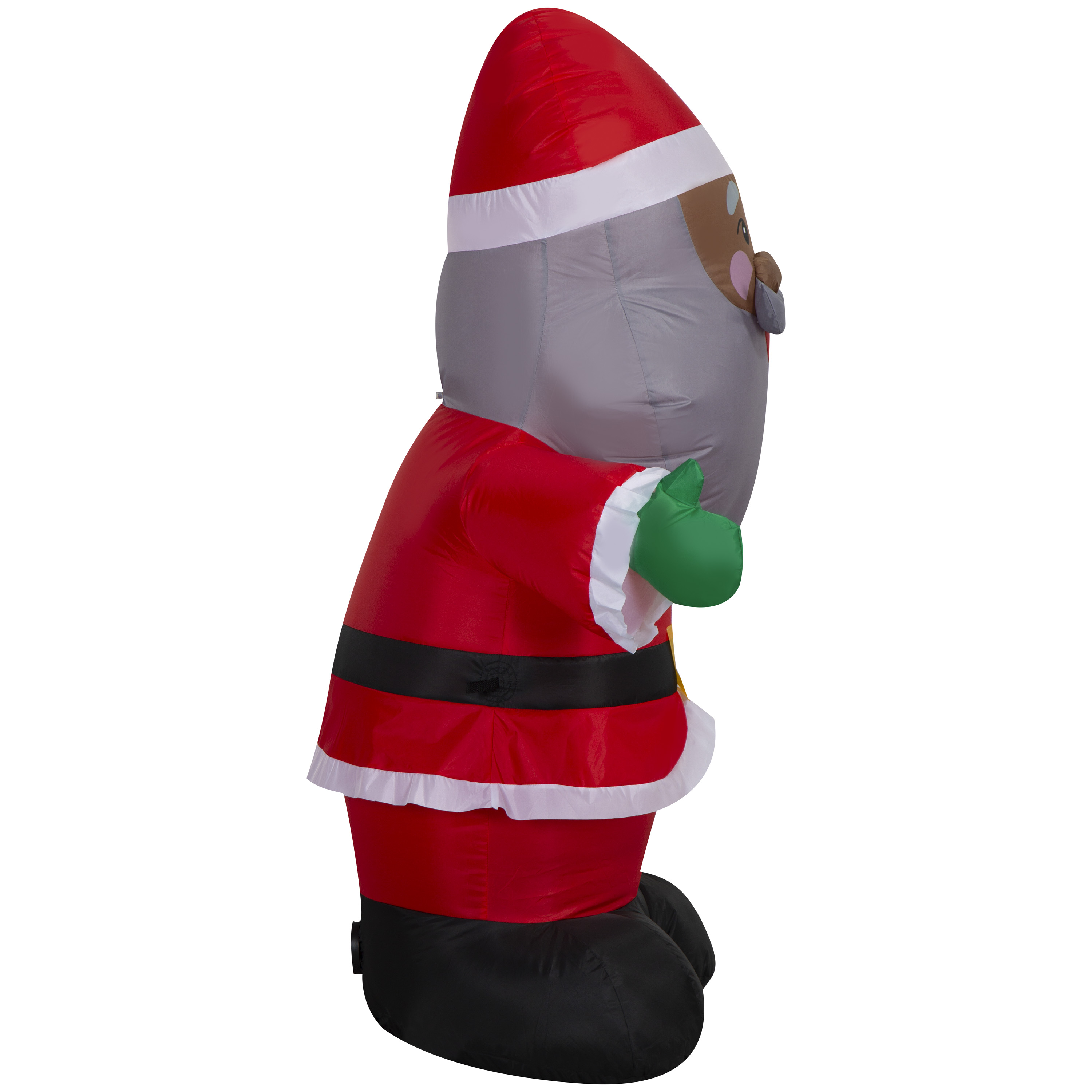 4 ft African American Santa Christmas Airblown Yard Inflatable, Multicolor, by Holiday Time