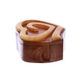 thumbnail image 2 of Double Interlink Entwined Hearts Handcrafted Wooden Secret Jewelry Puzzle Box - Hearts, 2 of 6