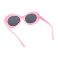 thumbnail image 4 of Womens Iridescent Rose Flower Stud Oval Mod Fashion Sunglasses Pink - Black, 4 of 4