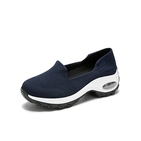 

Ritualay Women s Casual Shoes Slip On Sock Sneakers Wedge Walking Breathable Lightweight Trainers Women Ladies Round Toe Sneaker Black 8