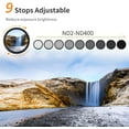 thumbnail image 3 of K&F Concept 43mm Variable ND2-400 Lens Filter with Cloth, Adjustable ND2 to ND400 Waterproof Filters for DSLR, 3 of 5