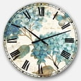 thumbnail image 1 of DesignArt butterfly Blue Garden I Large Wall Clock, 1 of 2