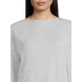 thumbnail image 4 of Time and Tru Women's Long Sleeve Boat Neck Top, Sizes XS-XXXL, 4 of 5