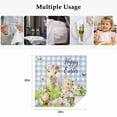 thumbnail image 5 of Easter Cloth Napkins, Spring Bunny Sheep Floral Eggs Botanical Blue Check Washable and Reusable Dinner Napkins Set of 6, Table Napkin for Kitchen Party Birthday Wedding Hotel Housewarming 20"x20", 5 of 9