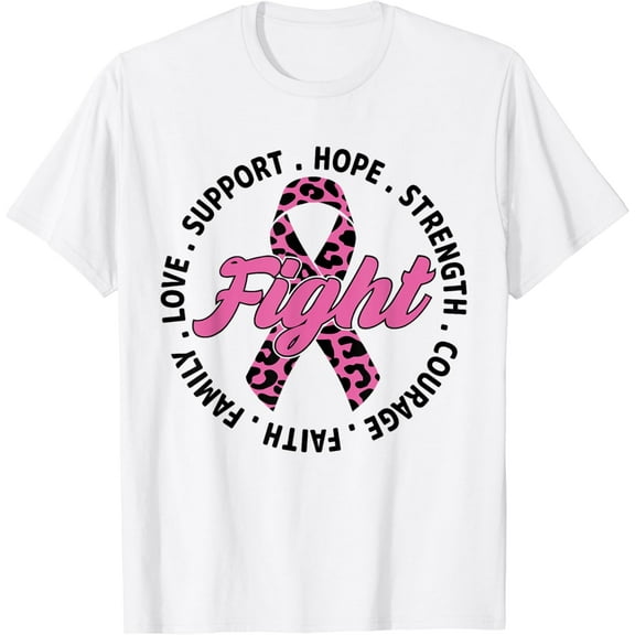 Breast Cancer Awareness Finght Cancer Pink Ribbon Supportive T-Shirt mens t shirt，white，women，funny，misfits，men，journey