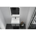 thumbnail image 6 of Amazon 24" Gray Wood Floating Vanity with White Top and Black Trim, 6 of 10
