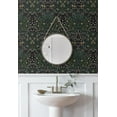 thumbnail image 4 of NextWall Victorian Garden Floral Peel and Stick Wallpaper (Midnight Blue & Evergreen), 4 of 17