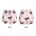 thumbnail image 2 of JUNZAN Swan And Flowers2 Print Women's Athletic Gym Running Shorts with Phone Pockets - Workout Shorts-Medium, 2 of 5