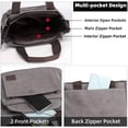 thumbnail image 4 of Sunyuer Canvas Tote Bag for Women, Crossbody Bag Handbag with Zipper Shoulder Bag for Shopping Travel Work, 4 of 5
