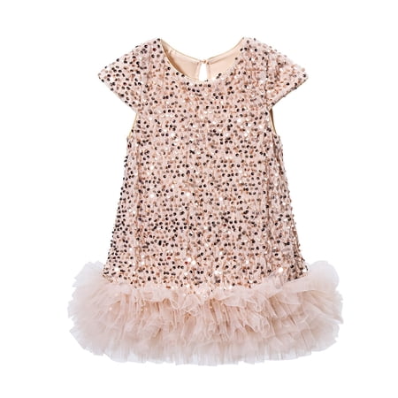 Elegant Girls Mesh Party Tutu Dress With Sequin Applique For Celebrations And Special Events Girls Summer Dress Cassual Formal Dresses Cute Sun Dresses
