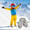 Cyiecw Winter Kids Ski Gloves Warm Waterproof Mittens Unisex for Age 2