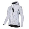 thumbnail image 1 of Wosawe Chaqueta reflectante con capucha Abrigo de viento con capucha impermeable para hombres Mujeres Chaqueta de seguridad nocturna para ciclismo Correr Correr Caminar Wosawe Chaqueta de ciclismo, 1 of 7
