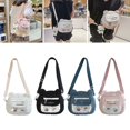 thumbnail image 2 of Bolso bandolera esponjoso para mujer, bandolera de felpa para mujer, bolso tipo cartera Jk bonito para adolescentes, 2 of 5