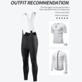 thumbnail image 3 of WOSAWE Men's Cycling Bib Pants High-Density Padded Bike Long Legging, 3 of 8