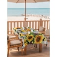 thumbnail image 3 of Rectangle Outdoor Tablecloth With Umbrella Hole And Zipper– Sunflower Waterproof Patio Table Cover for Party, Picnic, Backyard, 60"x84" , Rustic Farmhouse Barn Star Black Buffalo Plaid, 3 of 8