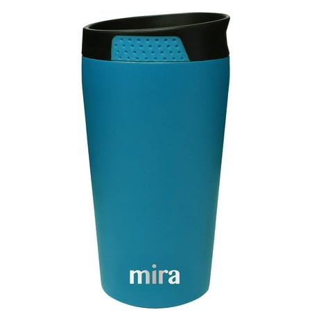MIRA 12 oz Stainless Steel Insulated Coffee Travel Mug for Coffee, Tea | Spill Proof Press Lid Tumbler | Vacuum Insulated Coffee Thermos Cup Keeps Hot or Cold | Hawaiian